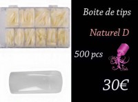 Boite de tips - Capsules : Naturel (500pcs)